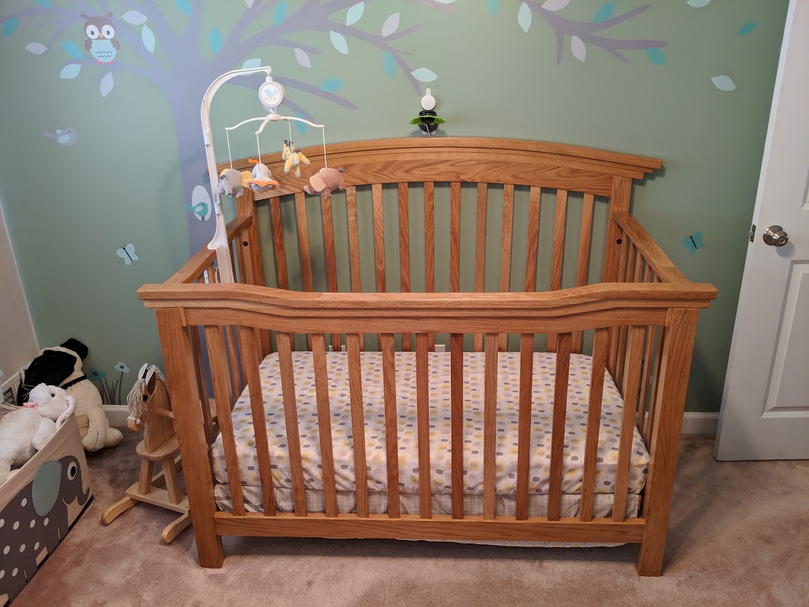 Hand-built baby crib
