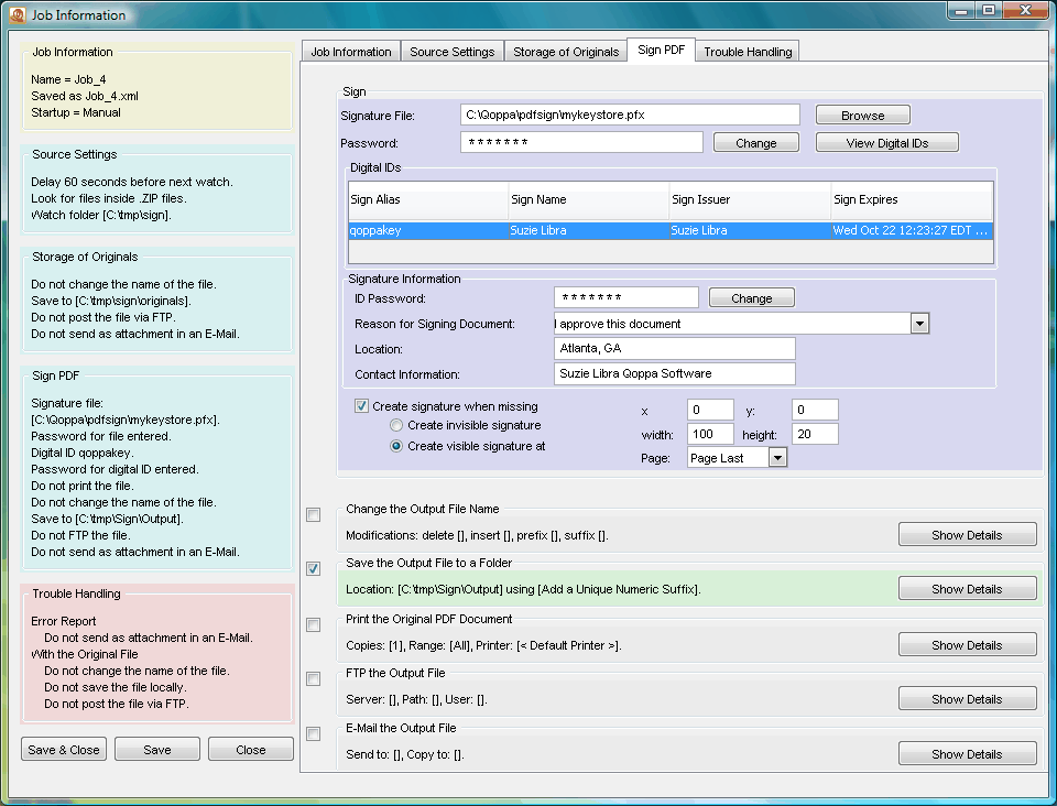 Old job editor interface for the automation server, showing a complex and text-heavy layout.
